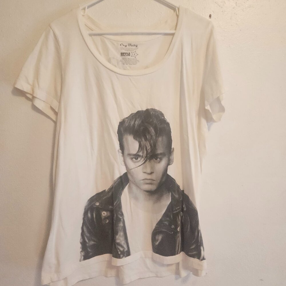 Torrid Rare Cry-Baby T-Shirt Photo Print Black White Plus Size 1X